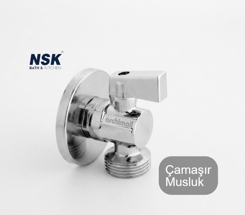 Nsk Armatür Çamaşır Musluk Kromajlı