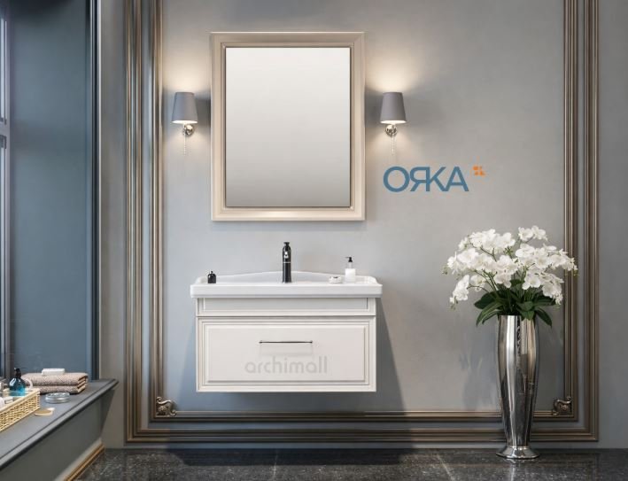 Orka Design 80 cm Asma Banyo Dolabı