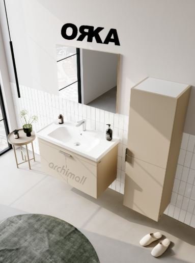 Orka Desna 90 cm Asma Banyo Dolabı