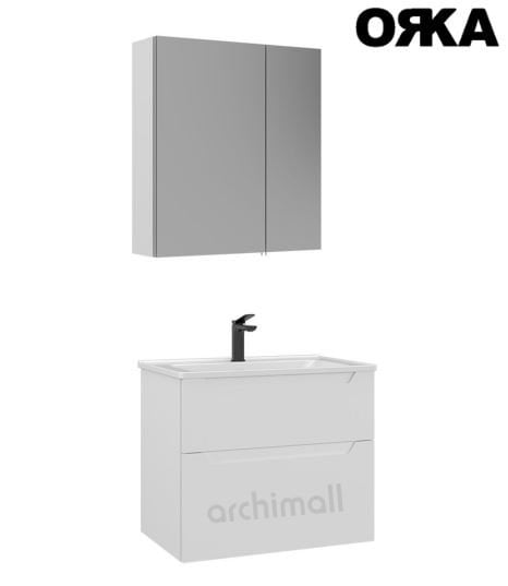 Orka Messina 65 Ayna Dolaplı Asma Banyo Dolabı