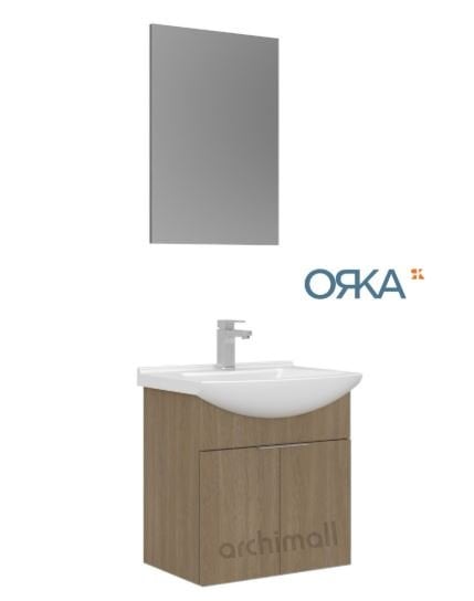 Orka Purus 55 cm Düz Aynalı Asma Banyo Dolabı