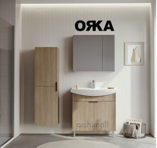 Orka Purus 80 cm Ayaklı Banyo Dolabı