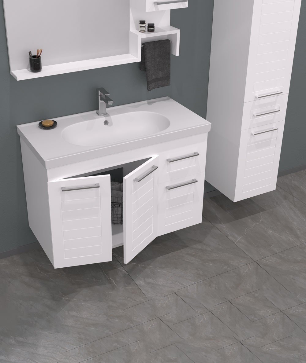 Orka Perge 85 cm Asma Banyo Dolabı