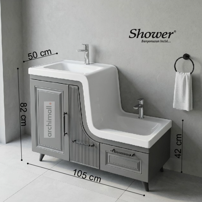 Shower Banyo Ceylin Abdest Dolabı
