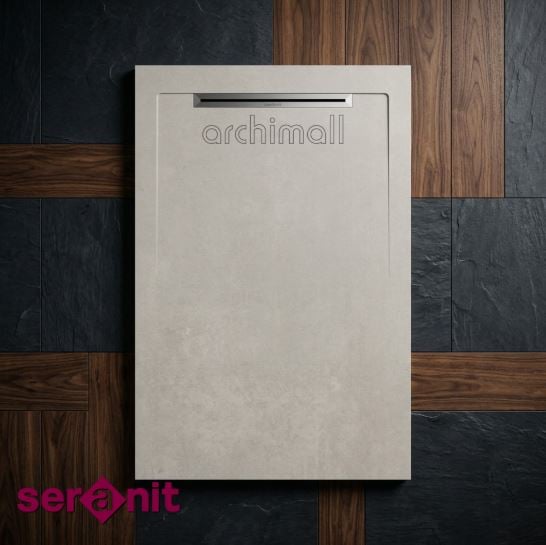 Aquanit 80x120 Slope Alba Beyaz Porselen Duş Karosu
