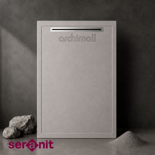 Aquanit 80X120 Slope Arc Gri Porselen Duş Karosu