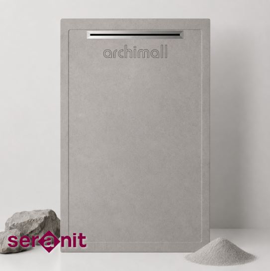 Aquanit 80x120 Slope Beton Gri Porselen Duş Karosu