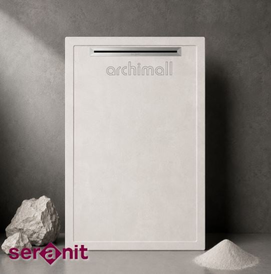 Aquanit 90x135 Slope Beton Beyaz Porselen Duş Karosu
