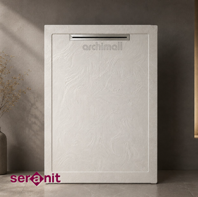 Aquanit 90x135 Slope Luna Beyaz Porselen Duş Karosu