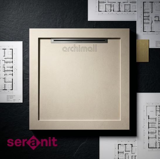 Aquanit 90x90 Slope Beton Krem Porselen Duş Karosu