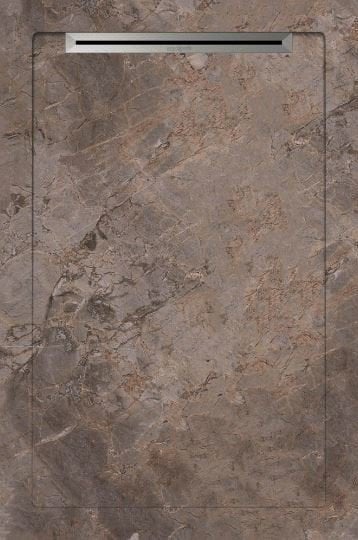Aquanit Slope Line 80x120 cm Gusto Taupe Grey Porselen Duş Karosu