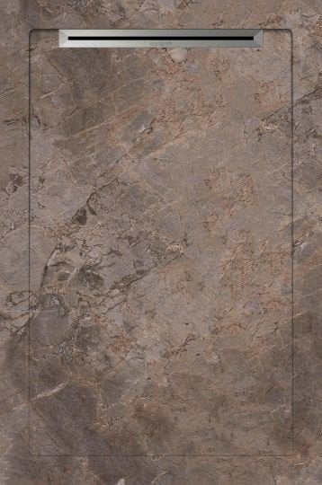 Aquanit Slope Line 80x120 cm Gusto Taupe Grey Porselen Duş Karosu 