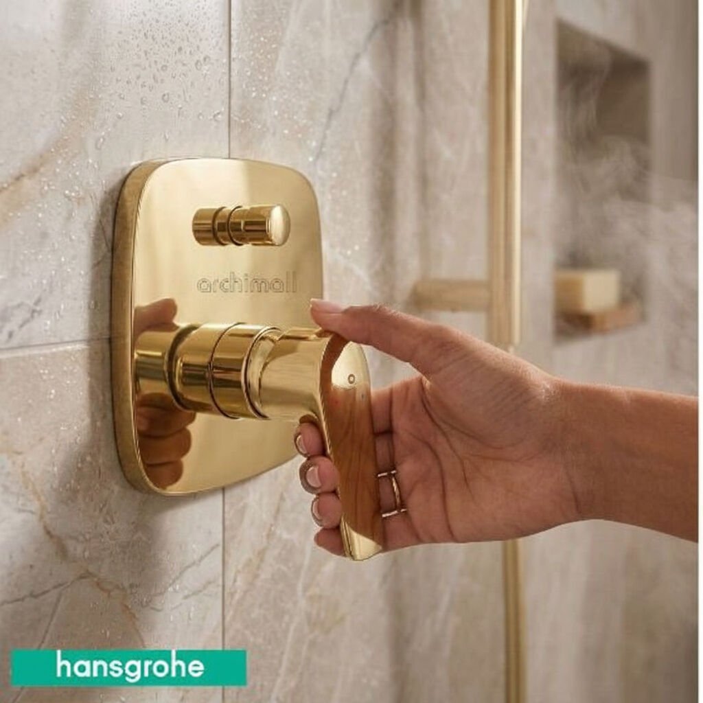 Hansgrohe Talis E Optik Altın Ankastre Banyo Bataryası Set