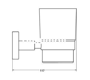 Csk Banyo Aksu Diş Fırçalık Mat Siyah AKS12402