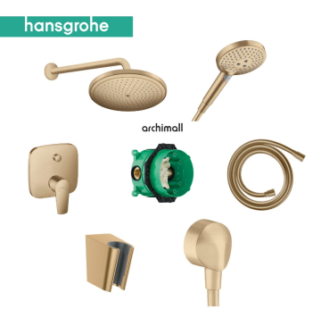 Hansgrohe Talis E Mat Bronz Ankastre Banyo Bataryası Seti