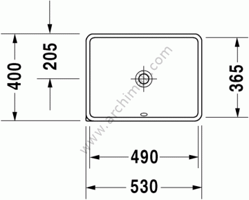 Duravit Starck 3 Tezgah Altı Lavabo 49 cm