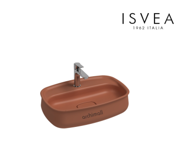 İsvea Fluido Tezgah Üstü 60 cm Lavabo Terracotta