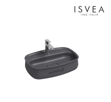 İsvea Fluido Tezgah Üstü 60 cm Lavabo Antrasit