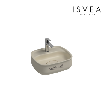 İsvea Fluido Tezgah Üstü 47 cm Lavabo Fildişi