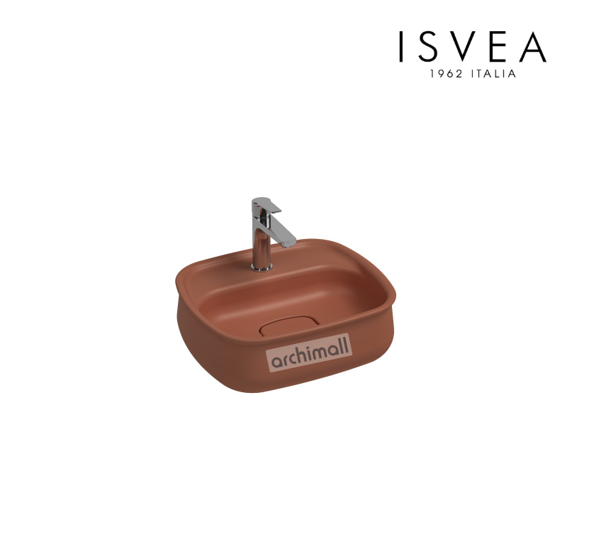 İsvea Fluido Tezgah Üstü 47 cm Lavabo Terracotta