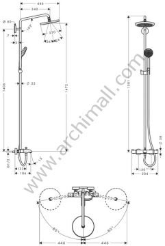 Hansgrohe Croma 220 Duş Kolonu