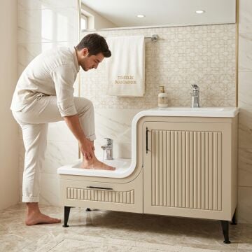 UBM Banyo Lotus Abdest Lavabosu Çakıl Gri - SOL