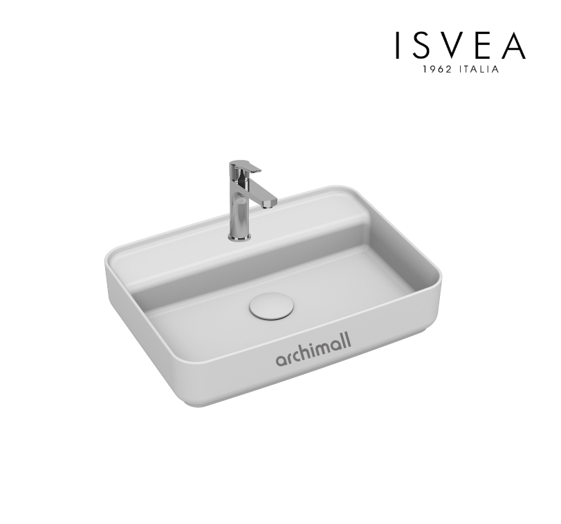 İsvea İnfinity 55 cm Tezgah Üstü Lavabo Beyaz