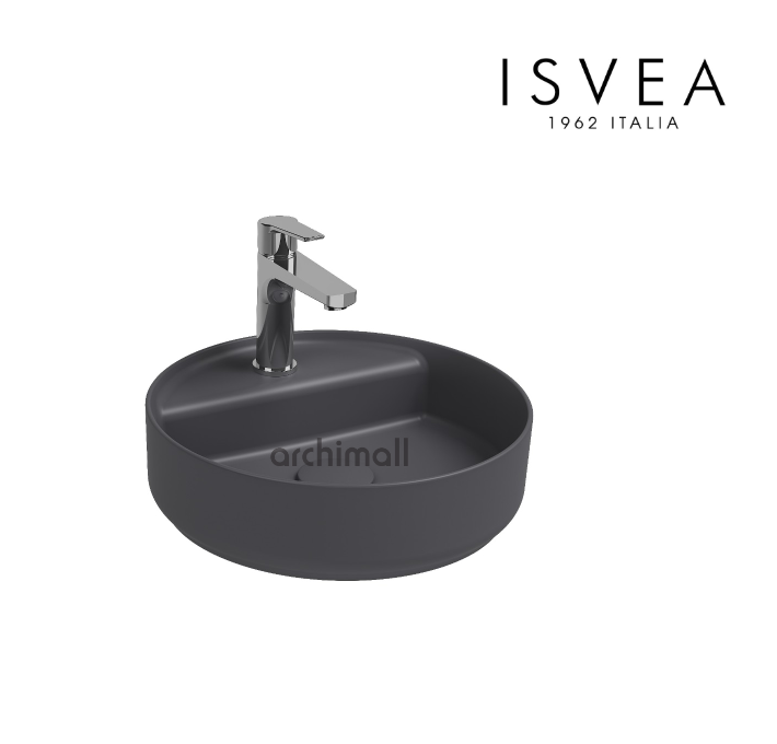 İsvea İnfinity 42 cm Tezgah Üstü Lavabo Antrasit