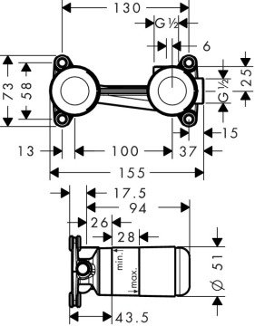 Hansgrohe Ankastre Lavabo Bataryası İç Set