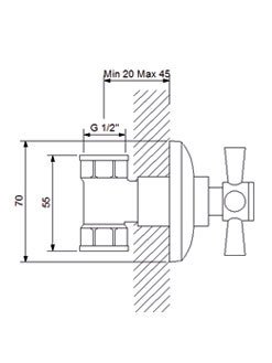 Newarc Plus Parlak Bakır Stop Valf 271632S