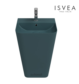 İsvea Sott Aqua Monoblok Yerden Lavabo 50 cm Petrol Yeşili