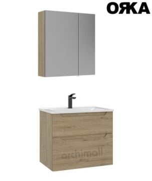 Orka Messina 65 Ayna Dolaplı Asma Banyo Dolabı