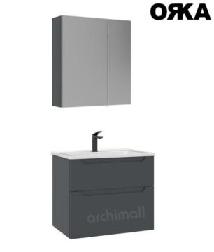 Orka Messina 65 Ayna Dolaplı Asma Banyo Dolabı