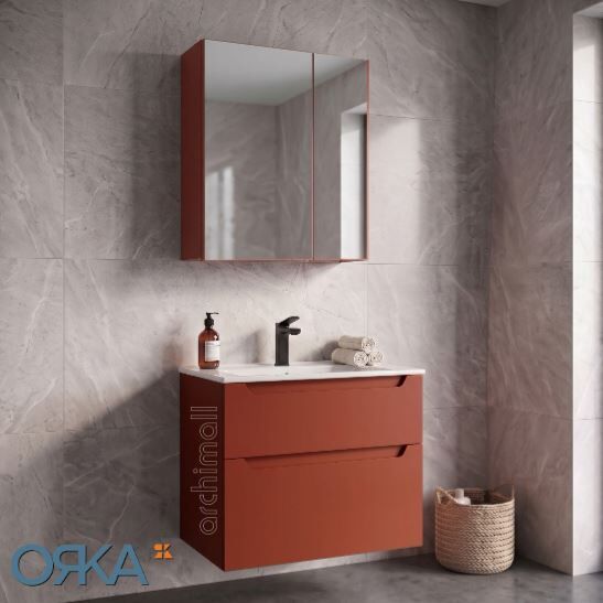 Orka Messina 65 Ayna Dolaplı Asma Banyo Dolabı
