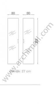 Orka Yalıköy 30 cm Boy Dolabı