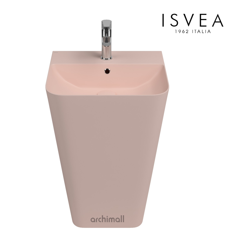 İsvea Sott Aqua Monoblok Yerden Lavabo 50 cm Somon