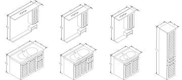 Orka Perge 85 cm Asma Banyo Dolabı