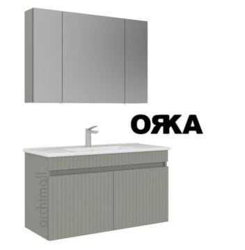Orka Tivoli 100 cm Asma Banyo Dolabı MAT LACİVERT
