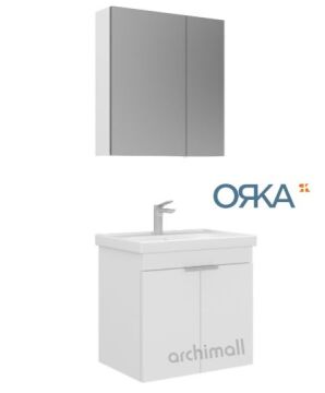 Orka Desna 50 cm Asma Banyo Dolabı MAT BEYAZ