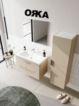 Orka Desna 80 cm Asma Banyo Dolabı