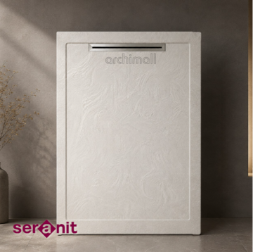 Aquanit 90x135 Slope Luna Beyaz Porselen Duş Karosu