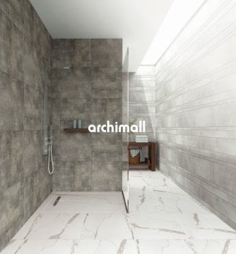 Aquanit 90X135 Gusto Taupe Grey Porselen Duş Karosu