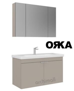 Orka Desna 100 cm Asma Banyo Dolabı MAT BEYAZ