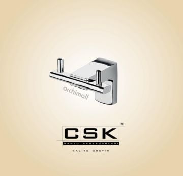 Csk Banyo Galaxy Krom İkili Askılık
