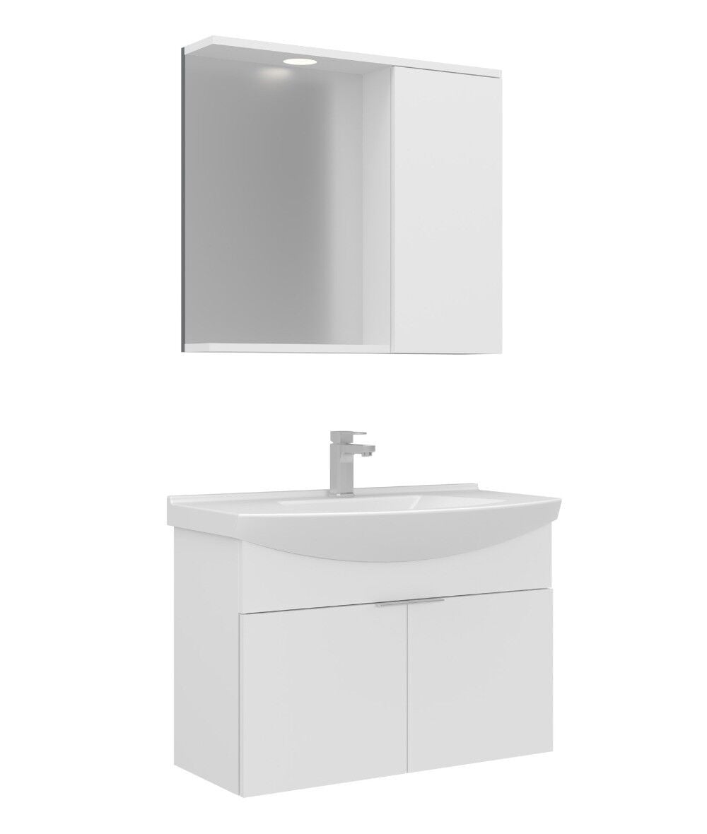 Orka Purus 100 cm Asma Banyo Dolabı MAT BEYAZ