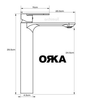 Orka Sharp Krom Yüksek Lavabo Armatürü