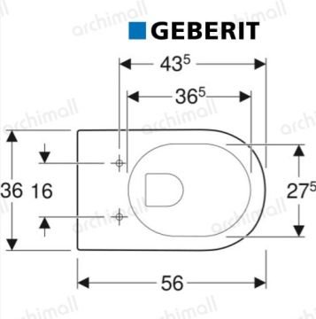 Geberit Senya 56 cm Asma Klozet Seti