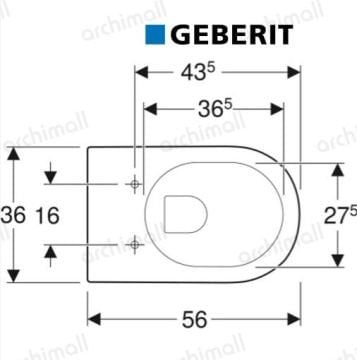 Geberit Senya 56 cm Asma Klozet Seti