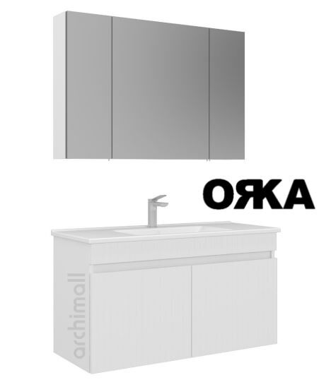 Orka Tivoli 100 cm Asma Banyo Dolabı MAT BEYAZ