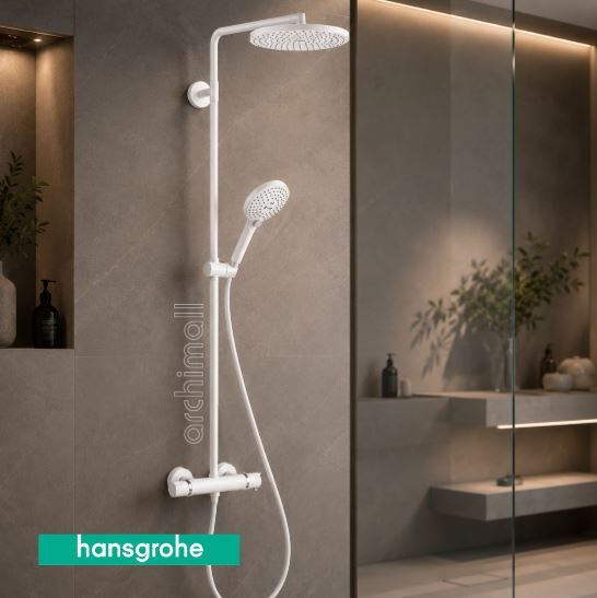 Hansgrohe Raindance Select S 240 Satin Beyaz Duş kolonu